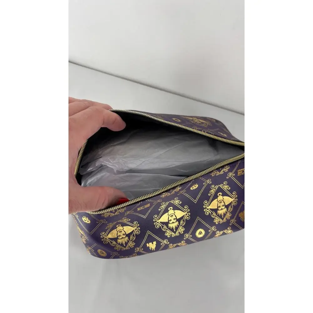 Bath And Body Works Villains Evil Queen Make Up Cosmetic Bag Purple Gold Zip New
